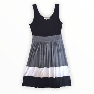 Black and grey jersey dress